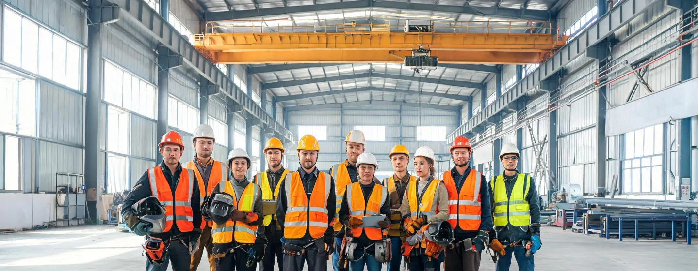 DynaLift plant open day with crane operators and welders